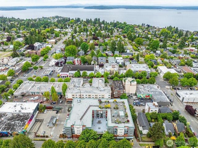 2331 42nd Ave SW Unit 403, Seattle, WA 98116 - aerial view of property and surrounding area featuring a large body of water