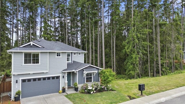 4471 Hales Ct SW, Port Orchard, WA 98367 - view of front of property featuring a garage, driveway, and a shingled roof