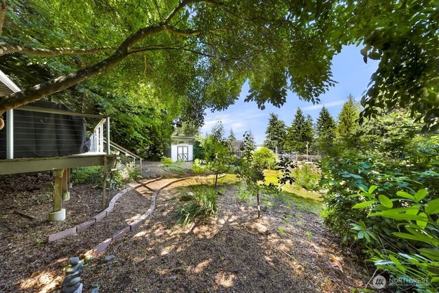 2920 Cedar Ave, Lummi Island, WA 98262 - view of yard with a storage shed
