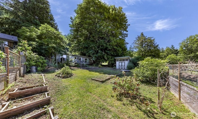 2920 Cedar Ave, Lummi Island, WA 98262 - view of yard with a garden and a storage shed