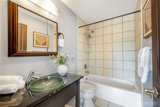 1504 Aurora Ave N Unit 407, Seattle, WA 98109 - bathroom featuring shower / tub combination, vanity, and tile patterned flooring