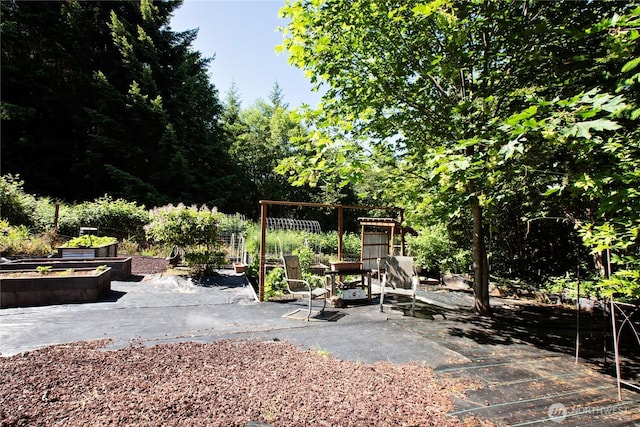 178 Bear View Dr, Chehalis, WA 98532 - view of patio / terrace featuring a vegetable garden