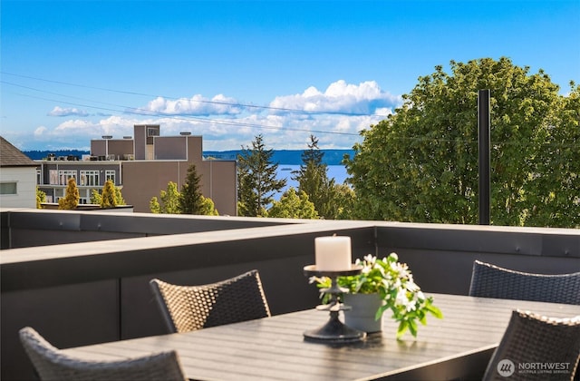 deck featuring outdoor dining area