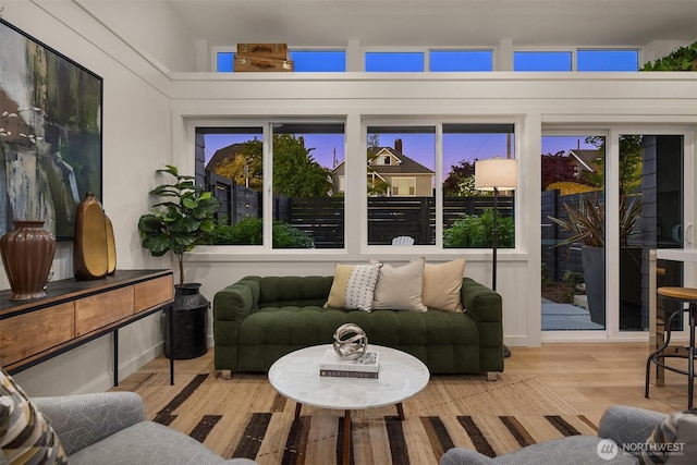 view of sunroom