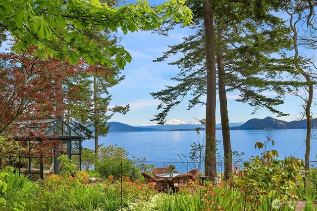 871 Deer Point Rd, Orcas Island, WA 98279 - water view with mountains