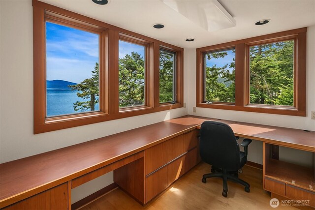 871 Deer Point Rd, Orcas Island, WA 98279 - office space featuring built in study area and light wood finished floors
