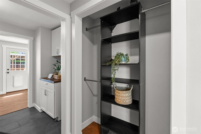 view of storage area