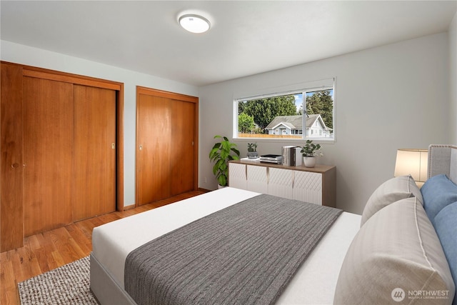 1113 S 72nd St, Tacoma, WA 98408 - bedroom with two closets and wood finished floors