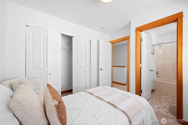 1123 N 94th St Unit A, Seattle, WA 98103 - carpeted bedroom featuring a closet and connected bathroom