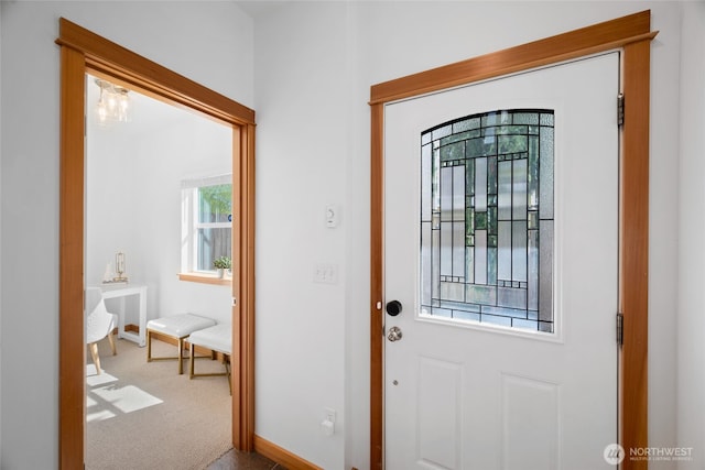 1123 N 94th St Unit A, Seattle, WA 98103 - carpeted entrance foyer featuring baseboards