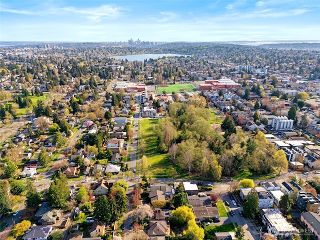 1123 N 94th St Unit A, Seattle, WA 98103 - aerial overview of property's location featuring a large body of water