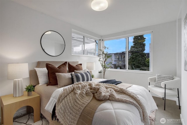 view of carpeted bedroom