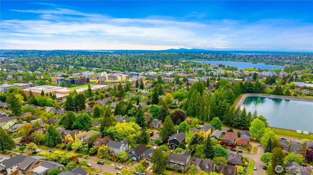 bird's eye view of a large body of water