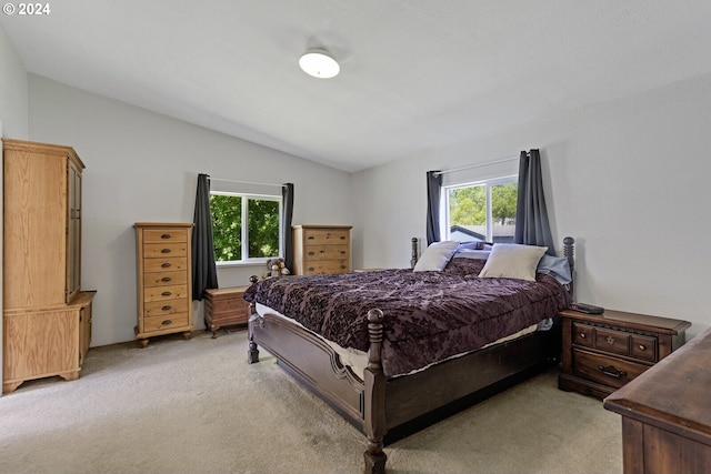 632 Meier Rd, Winlock, WA 98596 - bedroom featuring lofted ceiling, light colored carpet, and multiple windows