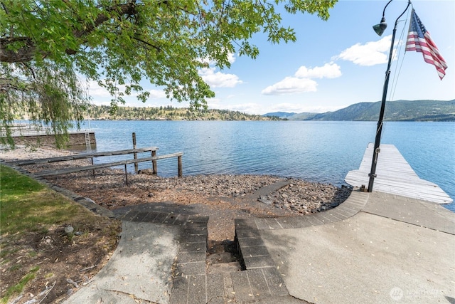 11194 S Lakeshore Rd, Chelan, WA 98816 - dock area featuring a water and mountain view