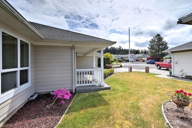 520 W Summer Breeze Ln, Sequim, WA 98382 - view of grassy yard featuring covered porch