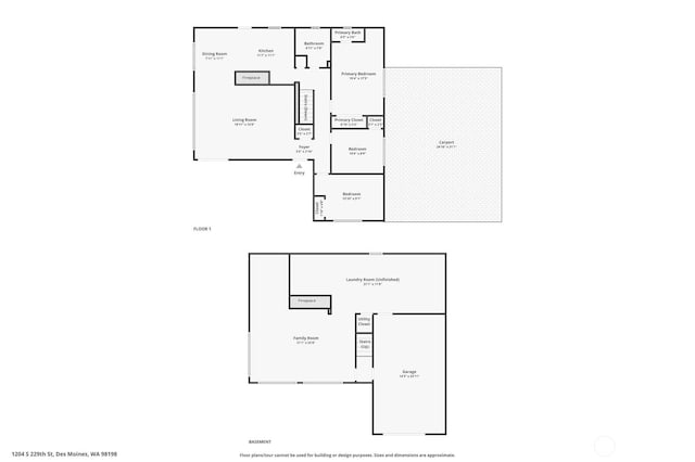 1204 S 229th St, Des Moines, WA 98198 - room layout