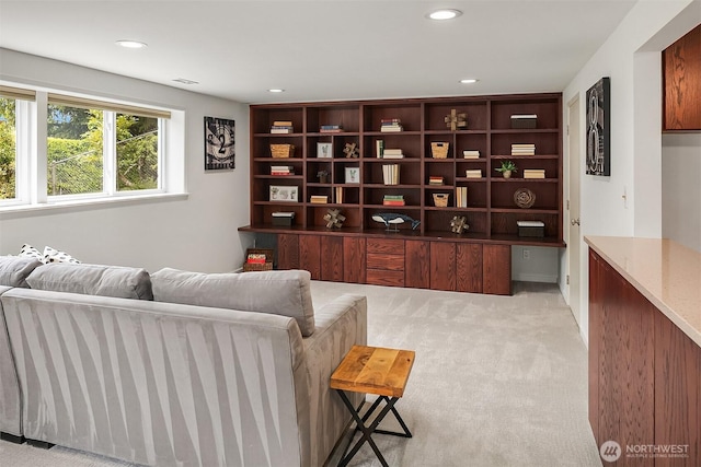 12515 2nd Ave NW, Seattle, WA 98177 - living room with light carpet and recessed lighting