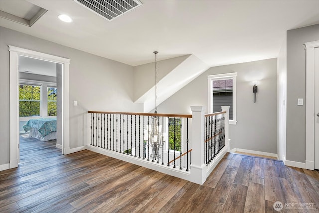 6611 Waterton Cir, Mukilteo, WA 98275 - hallway featuring wood finished floors, baseboards, and recessed lighting