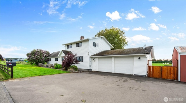 6515 Lawrence Rd, Everson, WA 98247 - view of front of house with a chimney and a garage