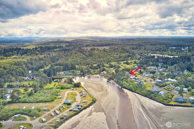 12 Diamond Dr, Pacific Beach, WA 98571 - aerial view of property and surrounding area with a heavily wooded area