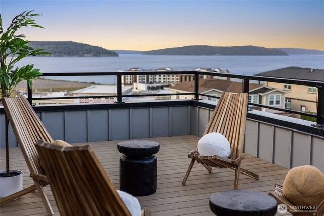 5301 N Commercial St, Ruston, WA 98407 - balcony featuring a water and mountain view