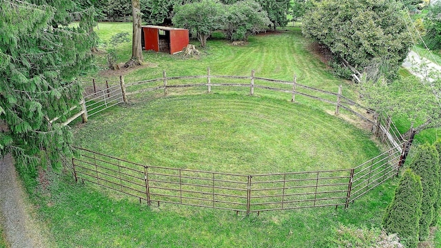 472 Iris Ln, Camano Island, WA 98282 - view of yard with a rural view and an outbuilding