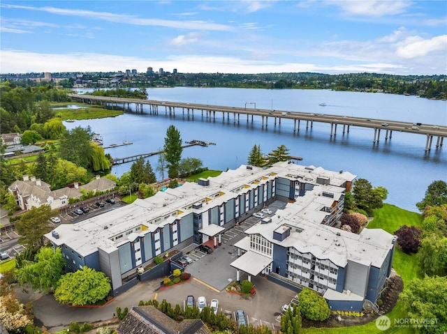 2501 Canterbury Ln E Unit 318, Seattle, WA 98112 - bird's eye view of a notable bridge, apartment complex / building, and a large body of water