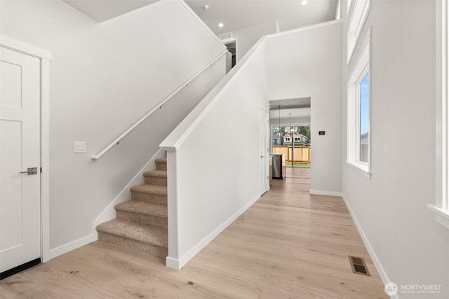2880 75th Ave SW Lot 62, Tumwater, WA 98512 - staircase with wood finished floors and recessed lighting