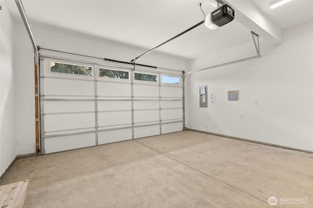 2880 75th Ave SW Lot 62, Tumwater, WA 98512 - garage with a garage door opener and electric panel