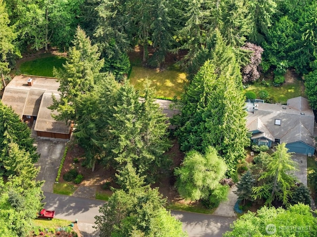 view from above of property