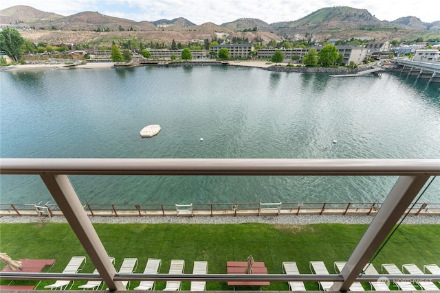 water view with mountains