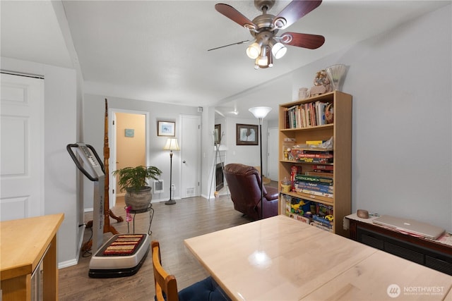 701 5th Ave S Unit C105, Kent, WA 98032 - office space with wood finished floors, a ceiling fan, and baseboards