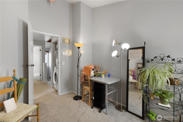 701 5th Ave S Unit C105, Kent, WA 98032 - carpeted office featuring washer / clothes dryer and baseboards