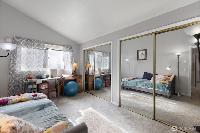 701 5th Ave S Unit C105, Kent, WA 98032 - carpeted bedroom with two closets and lofted ceiling