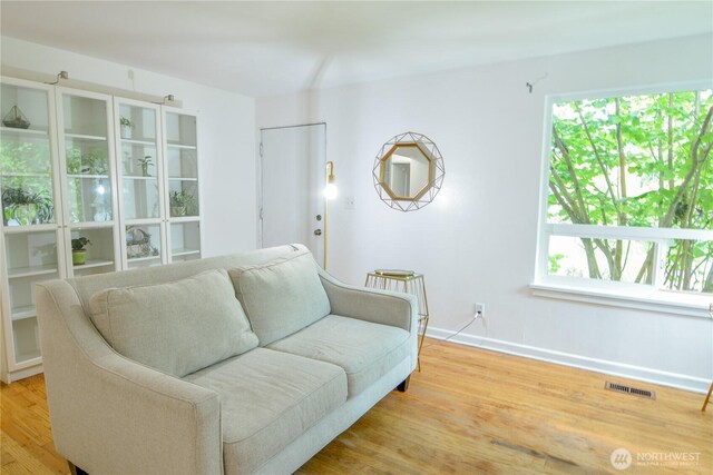 1917 NE 143rd St, Seattle, WA 98125 - living room with wood finished floors and baseboards
