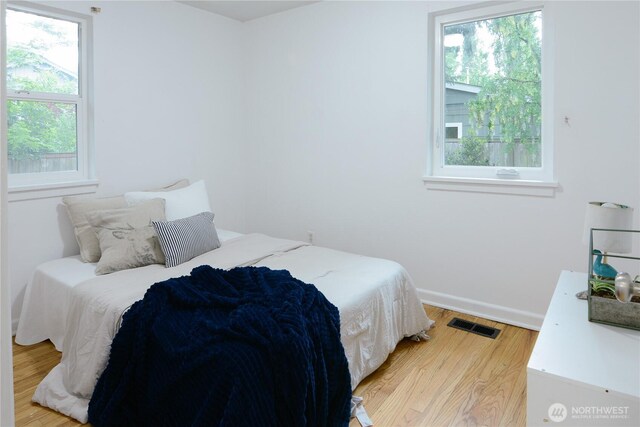 1917 NE 143rd St, Seattle, WA 98125 - bedroom with light wood-style flooring and baseboards