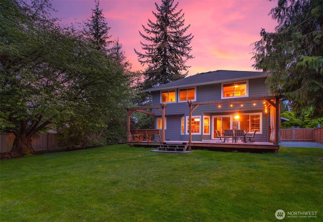 6423 138th Pl SE, Snohomish, WA 98296 - rear view of property featuring a pergola and a deck