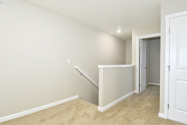 15326 NE 70th St, Vancouver, WA 98682 - hallway featuring an upstairs landing, carpet flooring, baseboards, and recessed lighting