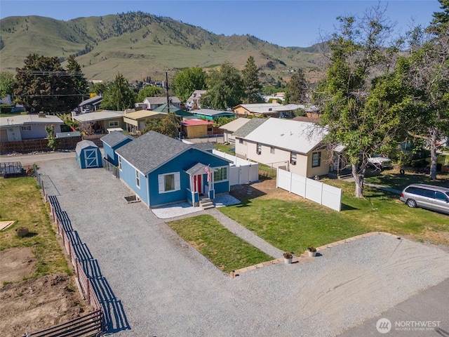 426 E Nixon Ave, Chelan, WA 98816 - aerial view of residential area with a mountain backdrop