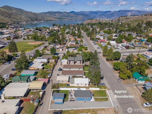 426 E Nixon Ave, Chelan, WA 98816 - aerial view of residential area featuring a water and mountain view