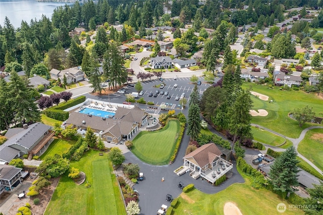17905 NE 19th Pl, Bellevue, WA 98008 - view of property location featuring nearby suburban area, a nearby body of water, and a golf course
