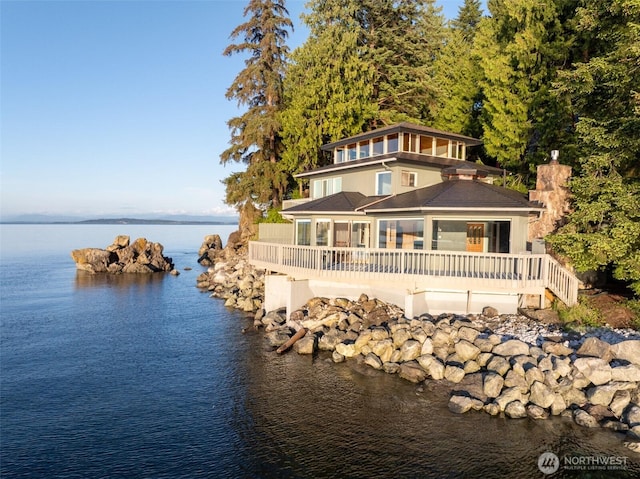 585 Raccoon Point Rd, Orcas Island, WA 98245 - view of front of house featuring a water view