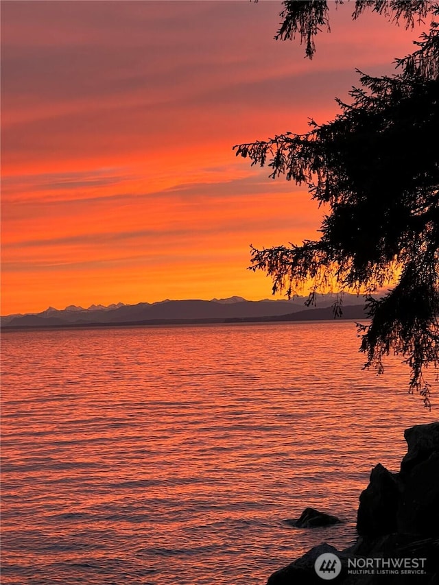 585 Raccoon Point Rd, Orcas Island, WA 98245 - water view with mountains