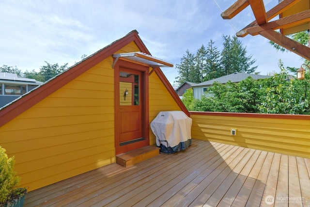 1433 Madison St, Port Townsend, WA 98368 - wooden deck featuring a grill