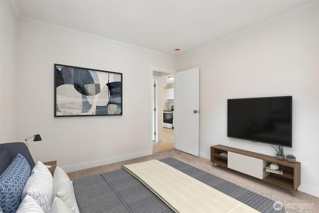 18771 Harris Ave NE, Suquamish, WA 98392 - carpeted bedroom with ornamental molding and baseboards