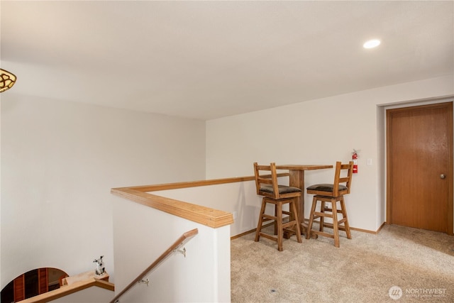 1431 Chatham Dr SE, Olympia, WA 98513 - dining room featuring carpet floors, recessed lighting, and baseboards