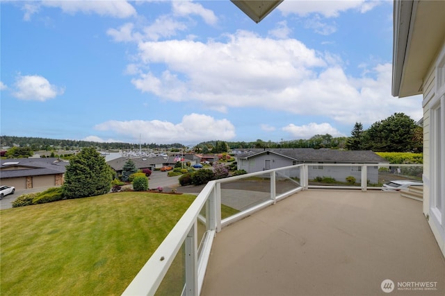 balcony with a residential view
