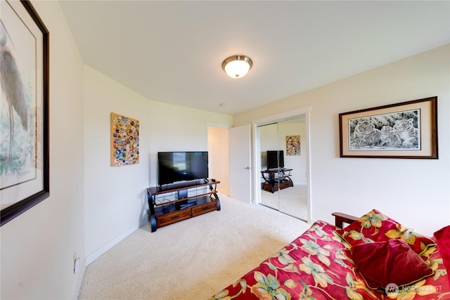 view of carpeted bedroom