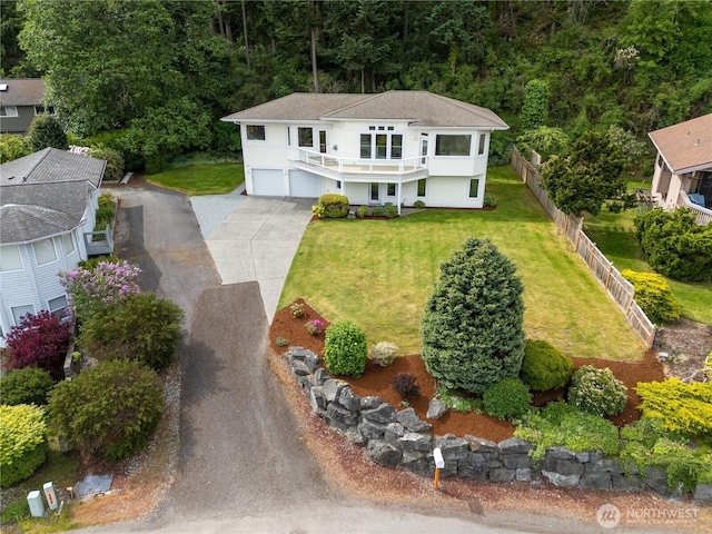 view from above of property